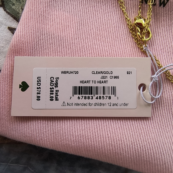 Kate Spade heart to heart pave mini pendant necklace - Picture 4 of 4